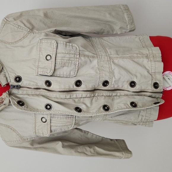 DECREE tan zip-up jacket size medium - Picture 3 of 11